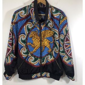 Vintage Gallery Sports Mosaic Lion Wind Jacket